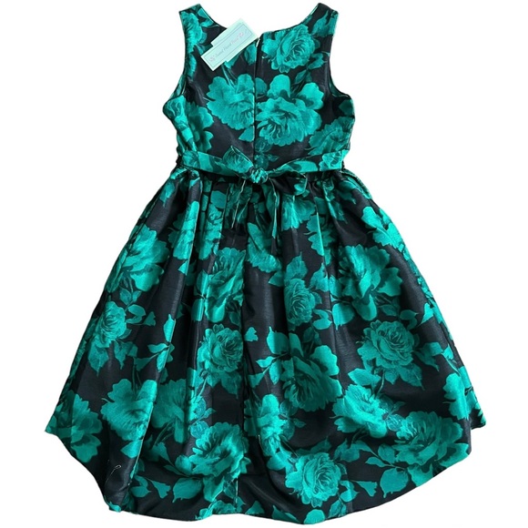 NWT!! Stunning Sweet Heart Rose Green Floral Sleeveless High-Low Dress / Size 12 - Picture 4 of 5